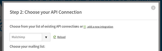 Chose API connnection