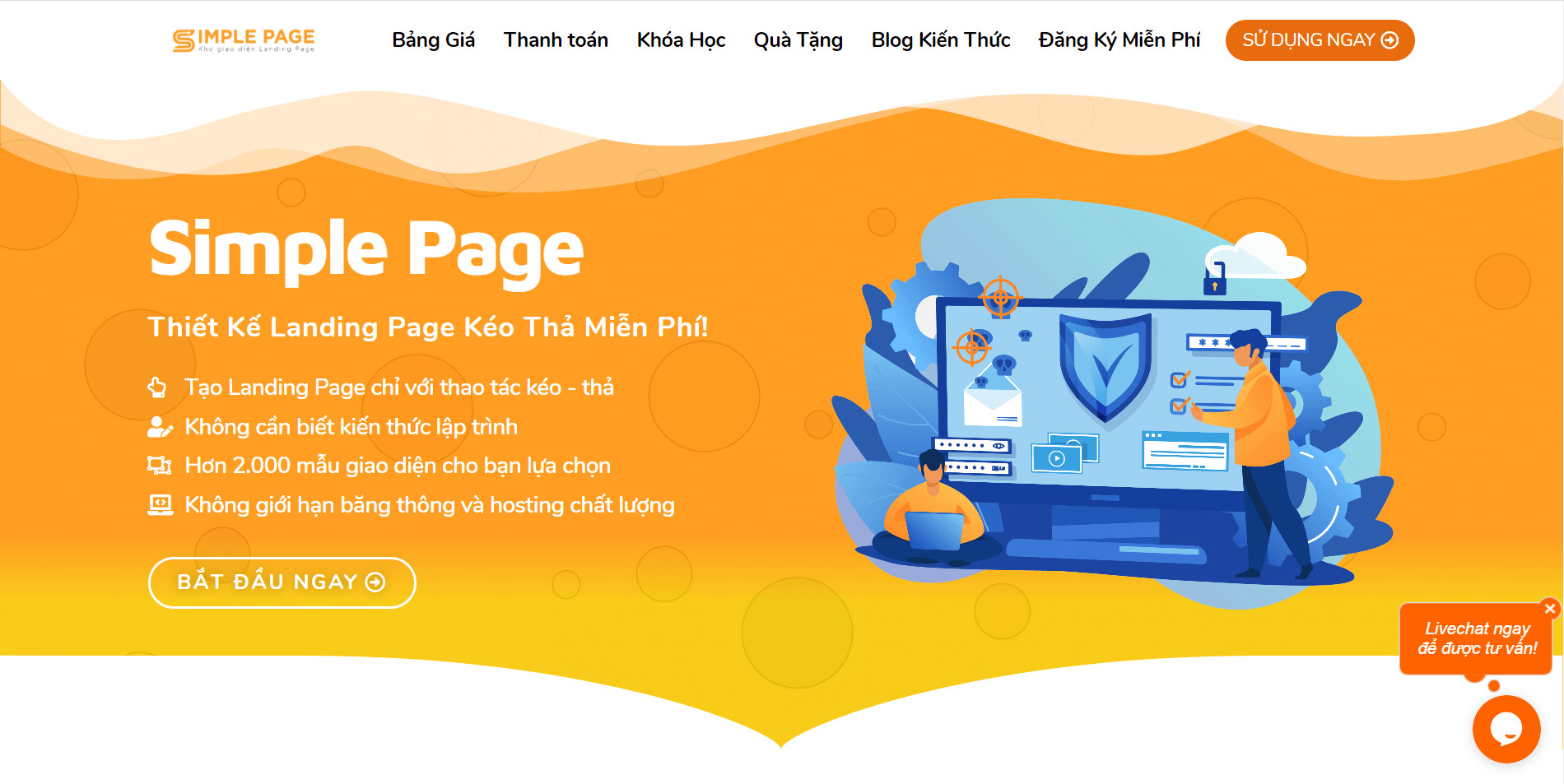 Simple page – dịch vụ landing page uy tín hàng đầu Việt Nam